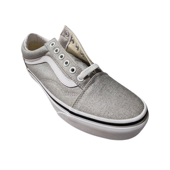 Vans Old Skool Glitter Grey Silver & Canvas 6.0M/7.5W‎ - Picture 2 of 8